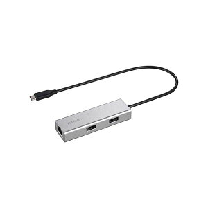 BUFFALO LANϊA_v^ USB-C IXXLAN USB-Ax3 1GbpsΉ MacEWinΉ Vo[ LUD-U3-CU101SV
