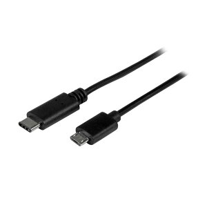 StarTech.com USB2.0�P�[�u�� USB Micro-B �I�X�i5�s���j-USB Type-C �I�X�i24�s���j�u���b�N 1m USB2CUB1M 1�{