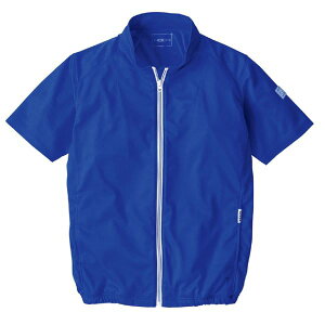 村上被服 HOOH 半袖ニットブルゾン V771 ロイヤルブルー サイズ:6L 服単品 〔バッテリー・ファン・ケーブル別売〕