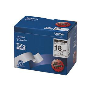 �u���U�[ BROTHER �s�[�^�b�` TZe�e�[�v ���~�l�[�g�e�[�v 18mm ��/������ �Ɩ��p�p�b�N TZE-241V 1�p�b�N(5��)