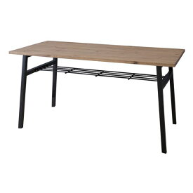 ダイニングテーブル リビングテーブル 幅145cm 棚付き 木製 アイアン リビング ダイニング インテリア家具【代引不可】