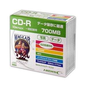 (܂Ƃ)HIDISC CD-R f[^p5mmXP[X10P HDCR80GP10SCy×5Zbgz