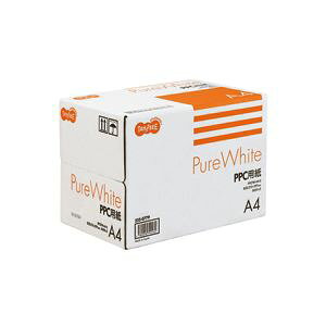 (まとめ) TANOSEE PPC用紙 Pure White A4 1箱(2500枚:500枚×5冊) 【×10セット】