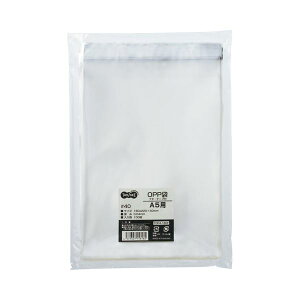 (まとめ) TANOSEE OPP袋 フタ・テープ付 A5用 160×220+40mm 1セット(500枚:100枚×5パック) 【×3セット】