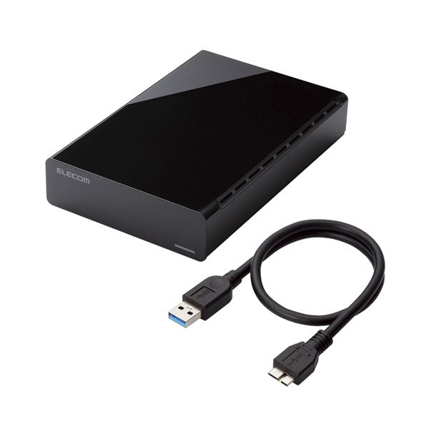 エレコム 外付けハードディスク e：DISK USB3.0対応 2TB ELD-CED020UBK：ワールドデポ