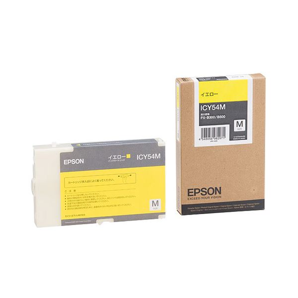 【送料無料】（まとめ） エプソン EPSON インクカートリッジ イエロー Mサイズ ICY54M 1個 【×3セット】 インクカートリッジ