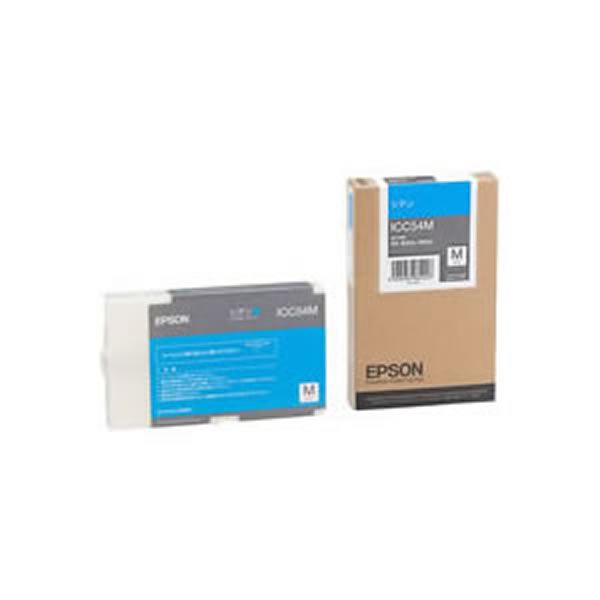 (業務用3セット) 【純正品】 EPSON エプソン インクカートリッジ/トナーカートリッジ 【ICC54M C シアン】 インクカートリッジ