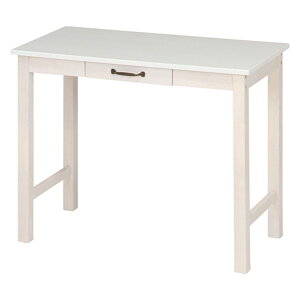【送料無料】北欧風 デスク/マルチテーブル 【ホワイトウォッシュ】 幅90cm 引き出し1杯付き 『マンチェスター』【代引不可】