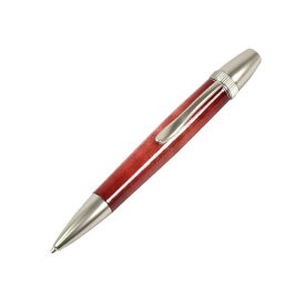 キャンディカラー ボールペン/文房具 【Red カーリーメイプル】 パーカータイプ 芯：0.7mm 日本製 文具 『Air Brush Wood Pen』