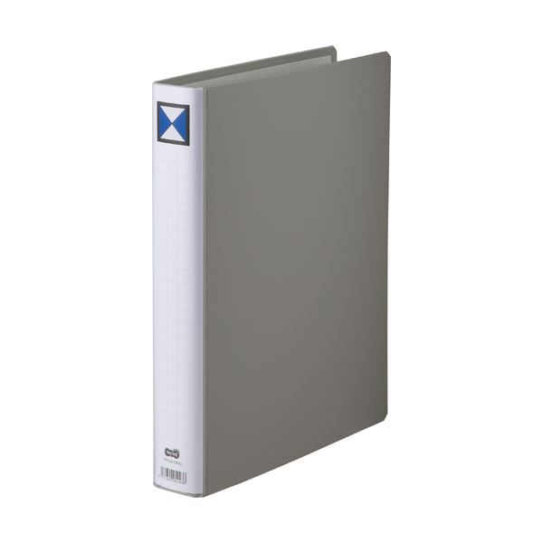 【送料無料】(まとめ) TANOSEE 両開きパイプ式ファイル A4タテ 300枚収容 背幅46mm グレー 1冊 【×30セット】