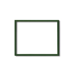 〔 木製額 〕 デッサン額 四ツ切サイズ 424×348mm グリーン 壁掛けひも付き UVカットアクリル 木製 フレーム 額縁 額