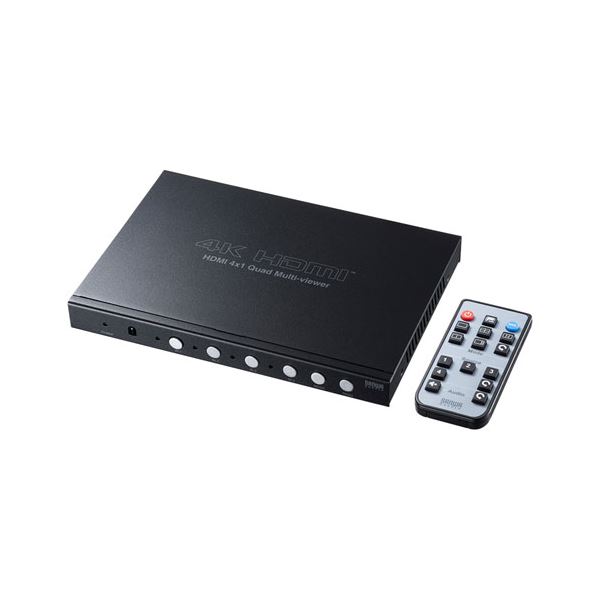 発売モデル サンワサプライ 4入力1出力HDMI画面分割切替器 4K対応 SW-UHD41MTV