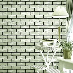 超厚手 2.5m巻 リメイクシート 壁紙シール ”premium” ウォールデコシートR-WA105 レンガ アースグレー