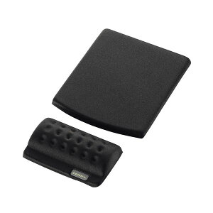 (まとめ) エレコム マウスパッド&リストレスト COMFY ブラック MP-114BK 1枚 【×10セット】