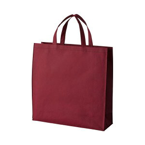 (まとめ) スマートバリュー 不織布手提げバッグ小10枚ワイン B450J-WN【×10セット】