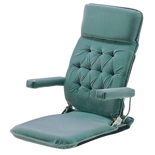 【送料無料】MF-モケット 座椅子 【完成品】 ブルーグレー フロアチェア 座椅子