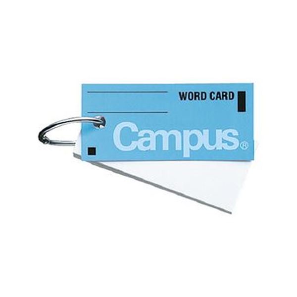 （まとめ）コクヨ キャンパス 単語カード 中 青タン-101B 1セット（10冊）【×10セット】：ワールドデポ