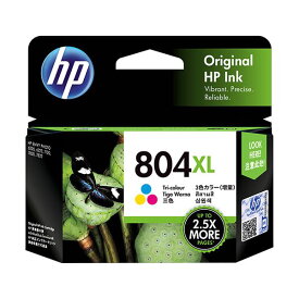 (まとめ) HP HP804XL インクカートリッジカラー(増量) T6N11AA 1個 【×5セット】