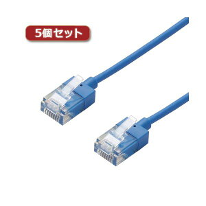 �y5�Z�b�g�z �G���R�� LAN�P�[�u��/CAT6A/�X�[�p�[�X����/7m/�u���[ LD-GPASS/BU7X5