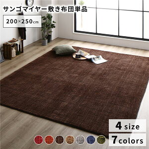 【送料無料】こたつ敷き布団/ラグマット 【約200×250cm ブラウン】 防滑加工 ホットカーペット対応 マイクロファイバー サンゴマイヤー リビング【代引不可】