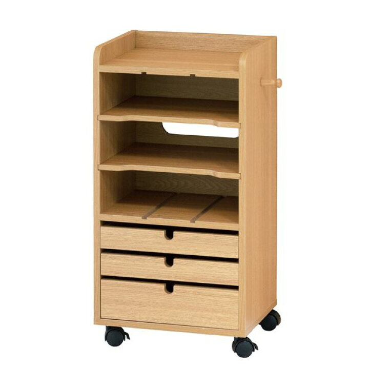 楽天市場】リビングワゴン ナチュラル 【組立品】【代引不可 