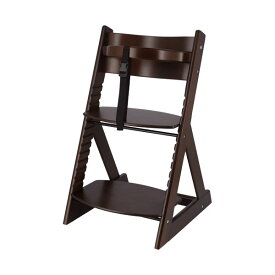 ベビーチェア 子供椅子 幅450×奥行505×高さ78mm ブラウン 落下防止ベルト付 グローアップチェア 組立品 プレゼント