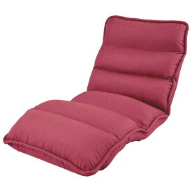 低反発 座椅子/フロアチェア 【ワイドタイプ ピンク】 約幅75cm 折りたたみ リクライニング スチールパイプ ウレタンフォーム