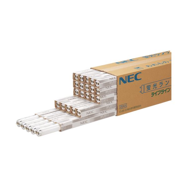 NEC 蛍光ランプ ライフライン 直管グロースタータ形 10W形 昼光色 FL10D/4K-L 1パック(4本) 【×10セット】：ワールドデポ