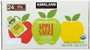 カークランドシグネチャー オーガニック アップルソース 90g x 24パック 砂糖不使用 USDAオーガニック認証 コストコ 調味料 リンゴソース Kirkland