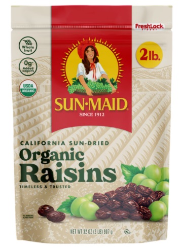 送料込み 送料無料 豊富な品 サンメイド オーガニックレーズン Sun 安い Maid 64 Organic Ounce 干しブドウ Raisins