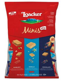 ローカー ミニーズ アソート 80個 Loacker ロアカー チョコ チョコレート ウエハース ウェハース パーティー シェア お菓子 小分け 個包装 詰め合わせ おやつ 海外 輸入