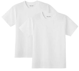 BODY WILD クルーネック Tシャツ 2枚組 【Mサイズ】ホワイト 白 無地 綿100％ 柔らかな肌触り 快適 着心地 超厚地 ボディワイルド メンズ Mens Crew Neck Tee