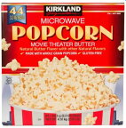 カークランドシグネチャー 電子レンジ用ポップコーン 44袋 4.1kg グルテンフリー Kirkland Signature Microwave Popcorn バター味 レンジ調理 映画鑑賞 スポーツ観戦 おやつ 夜食 間食 手土産 シェア