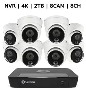 Swann 8CH 4K NVRVXe 2TB 4K F h[J 8Zbg h Ď J ԊOÎ@\ Mm ZT[ x h  ItBX H { SWNVK-886808D@2TB HDD and 4K Facial Recognition Dome Camer