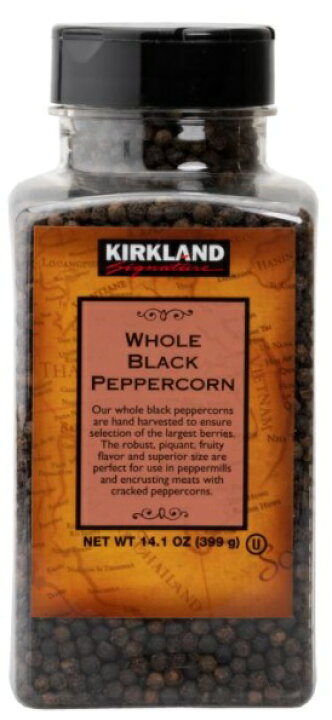楽天市場】カークランドシグネチャー ブラックペッパー (粒) 399g コショウ こしょう ペッパー スパイス 黒胡椒 KS Kirkland  Signature Whole Black Pepper : ワールドデポ