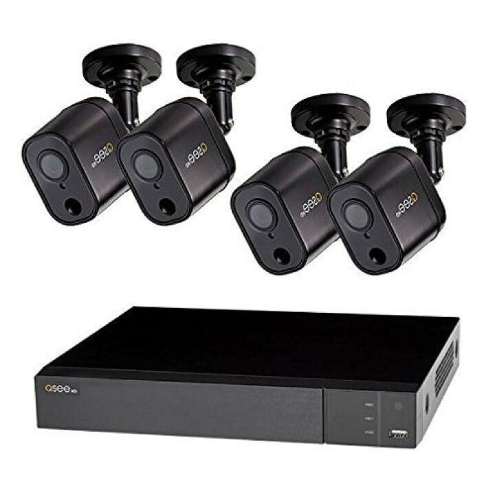楽天市場】Q-See 防犯カメラ バレットカメラ4台 + 4ch DVR 1TB HDD 