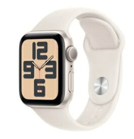 Apple Watch SE GPSモデル 40mm スターライトスポーツバンド アルミニウムケース S/M MXEF3J/A スマートウォッチ S/M 67988/67989