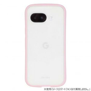 GooglePixel9a��p�w�ʌ^�P�[�X Chrome-CLEAR Pink Gray GP9a-CHC06
