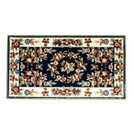 カービング レーヨン玄関マット グリーン 80x150cm LT201580GN