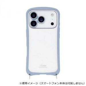 i.Color iPhone17Pro��p�w�ʌ^�P�[�X Sky Blue/�X�J�C�u���[ iP25-63P-ICSH02
