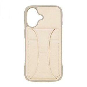 NICOLA iPhone17��p�w�ʌ^�P�[�X Ecru/�G�N���� iP25-61-NIC01