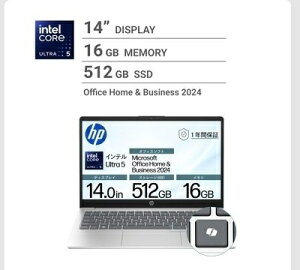 HP �m�[�gPC/14EP1108TU/14.0�C���`/Core Ultra5 125H/������ 16GB/SSD 512GB/�i�`�������V���o�[/BJ0M1PA-AAAB �V�i �w�� �r�W�l�X �R�X�p �ݑ�[�N �y�� ���S��