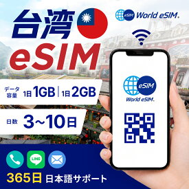 【5G対応】台湾 eSIM 選べるデータ容量 1日1GB 1日2GB 利用日数 3日 5日 7日 10日 SIM SIMカード プリペイドSIM データ 通信 メールで受取 一時帰国 留学 短期 出張 旅行 視察 観光 ゴルフ トランジット テーマパーク