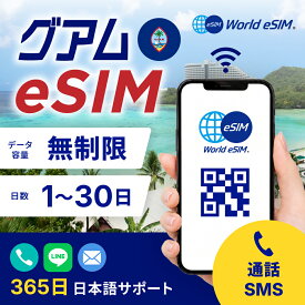 グアム eSIM 無制限 通話可能 選べる日数 1日 2日 3日 4日 5日 から 30日まで SIM SIMカード プリペイドSIM 4日間 8日間 データ 通信 メールで受取 一時帰国 留学 短期 出張 ゴルフ 新婚旅行 旅行 観光