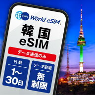 韓国 格安 eSIM 選べる日数 1日〜30日 データ無制限 長期休み 家族旅行 留学 一時帰国 使い放題