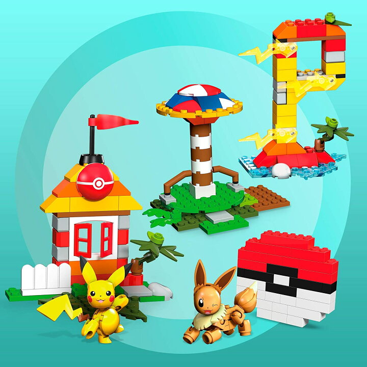 楽天市場 メガコントラックス ポケットモンスター クリエイティブボックス ピカチュウとイーブイ ブロック450ピース Gmd35 World Free Store