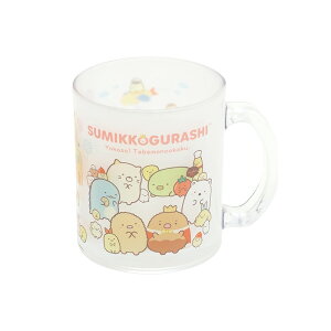 すみっコぐらし ガラス マグカップ TB65302 ようこそ!たべものおうこく 食器 サンエックス San-X
