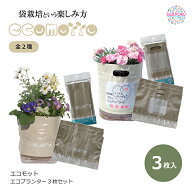 ecomotto エコモット エコプランター お絵描きスペース付き 3枚セット 全2種 袋栽培 袋栽培用プランター …
