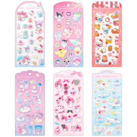 【予約販売 4月入荷予定】サンリオキャラクターズ ジュエル マシュマロステッカーズ ハローキティ クロミ マイメロディ シナモロール コスメ ジュエリー ぷっくり sanrio シール ステッカー ★サンリオシール★ 代引不可商品