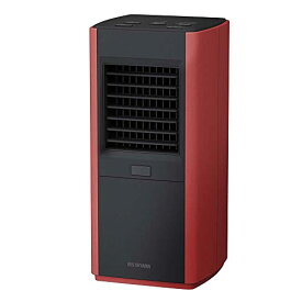 アイリスオーヤマ ヒーター セラミックファンヒーター スリム 大風量 角度調節可能 人感センサー付き 1200W ~8畳 マイコン式 JCH-12TDS1-R レッド